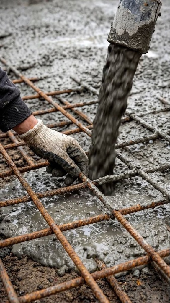 Ruislip Ready Mix Concrete Pouring Rebar Slab